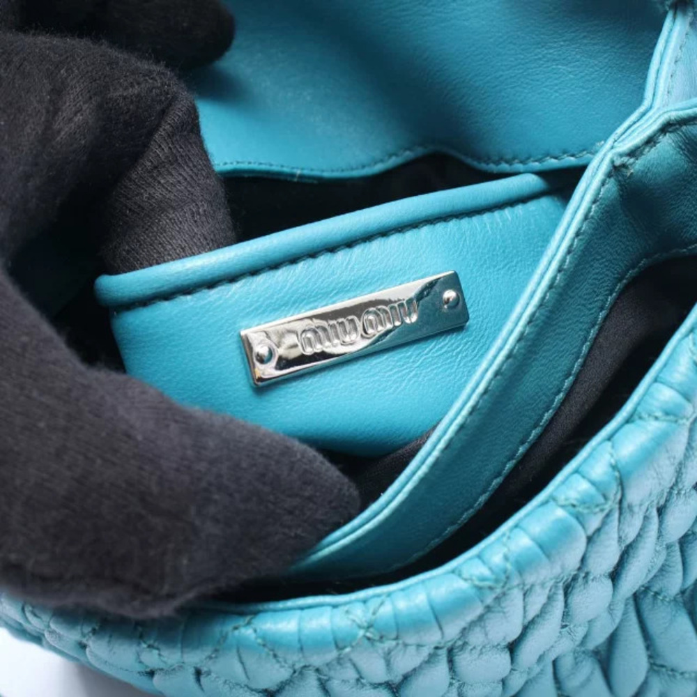 Miu Miu Blue Handbag Leather NAPPA CRISTAL - Picture 4 of 5